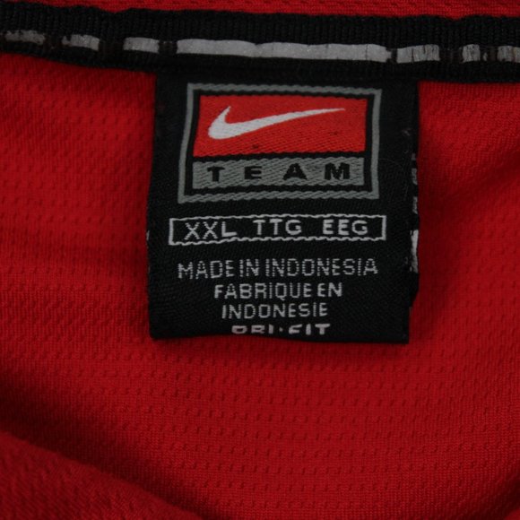 Nike Ohio State Buckeyes Polo Shirt Mens 2XL XXL Red Dri-Fit Pearl Snap S/S - Picture 11 of 16